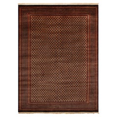 9x12 Grünlich Grauer Litchi Herati Seide Handgeknüpfter Wollteppich ( G-14248)