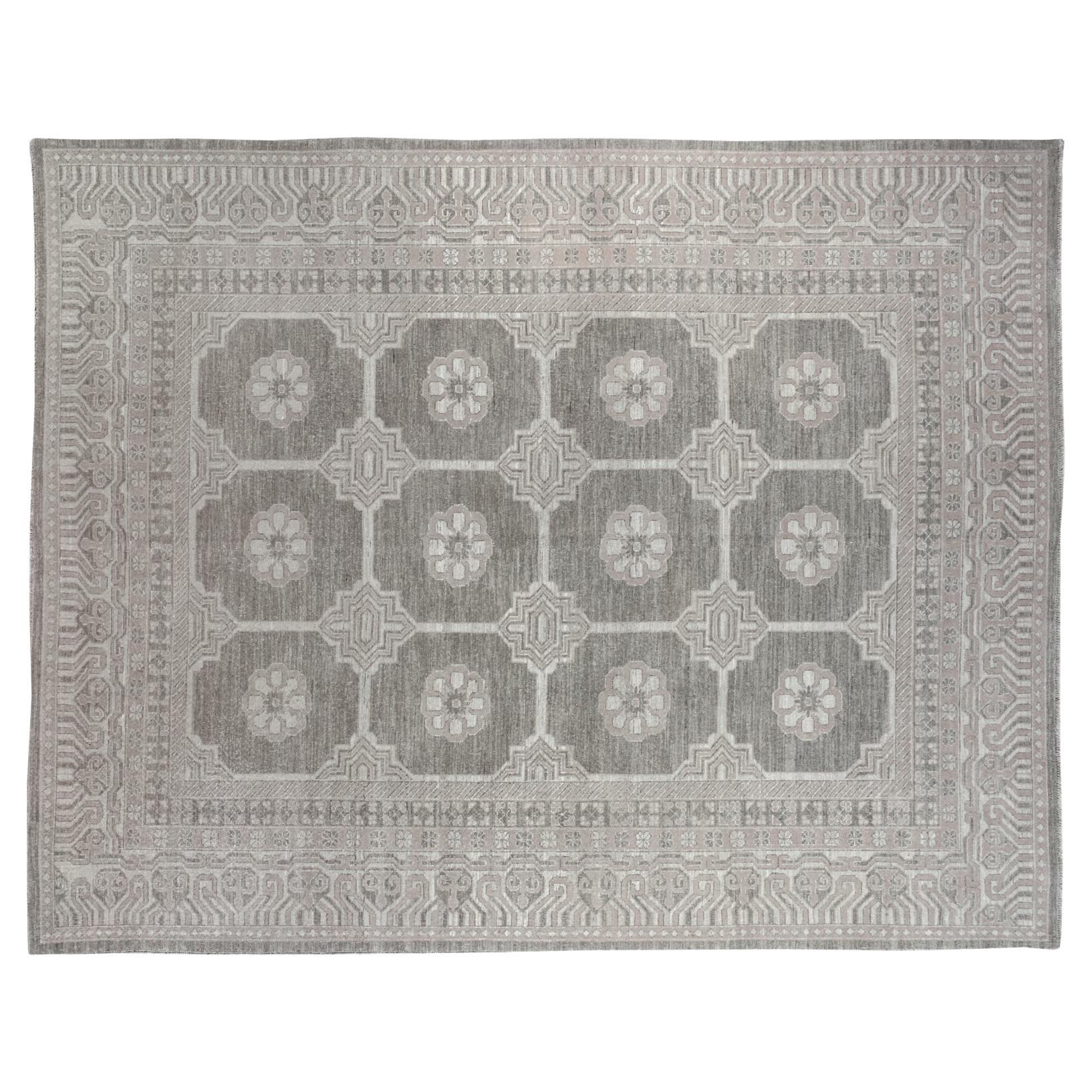 Tapis Khotan 9'x12' gris