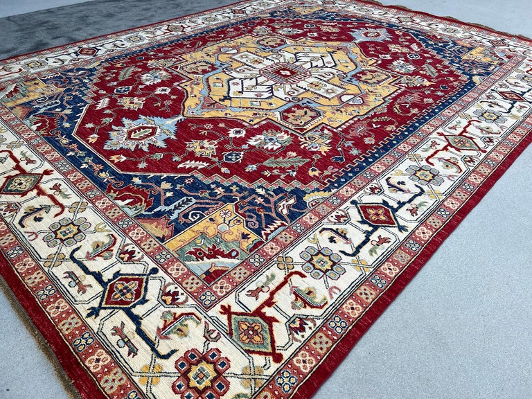 Afhan Rugs 9x12 Hand-Knotted Afghan Rug Premium Hand-Spun Afghan Wool Fair Trade ...