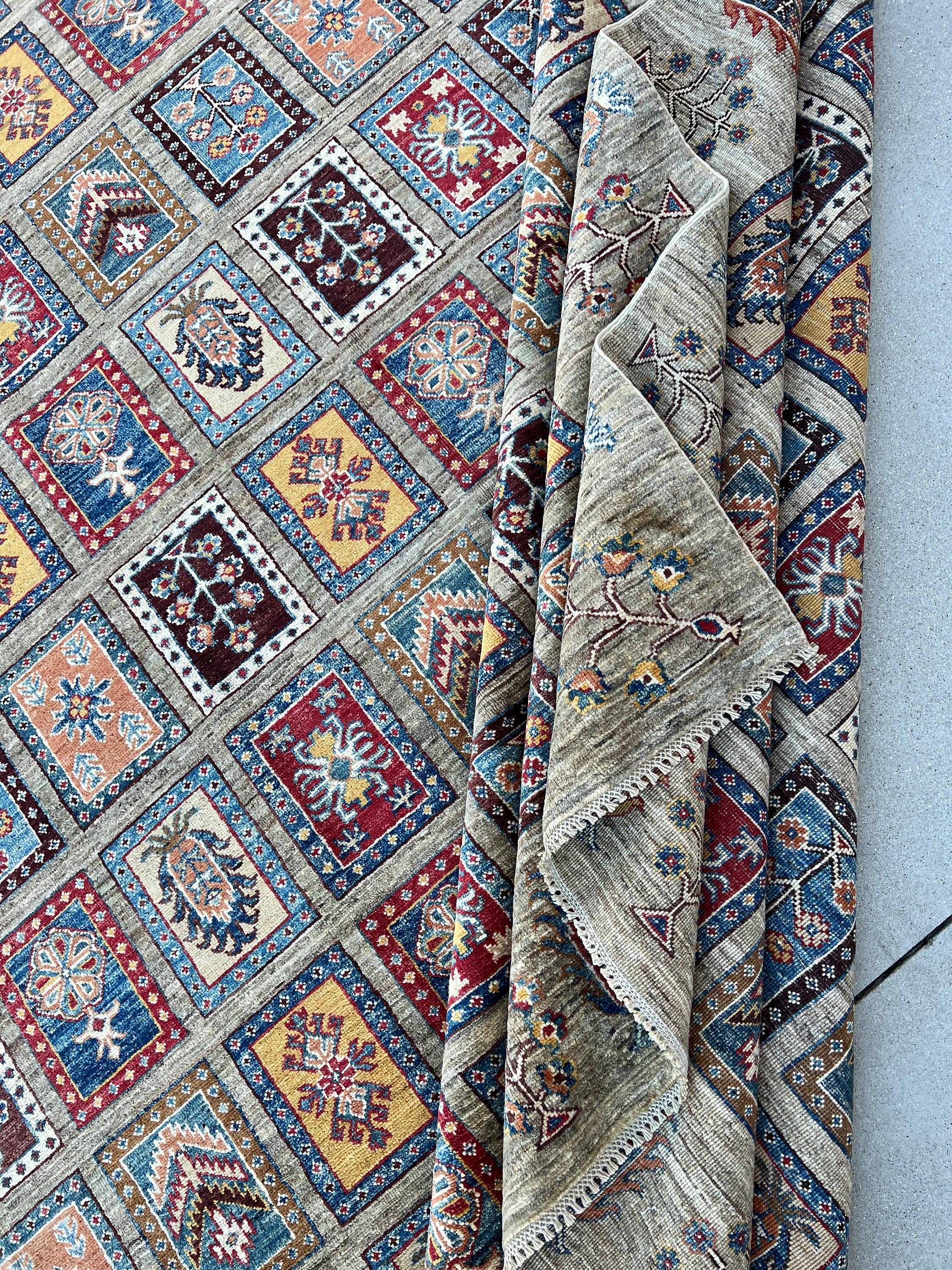 Hand-Knotted Afghan Rug Premium Hand-Spun Afghan Wool Fair Trade For Sale 3