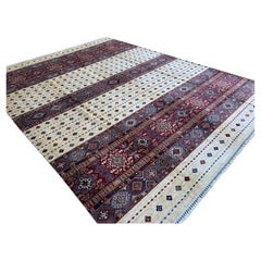 Tapis afghan noué à la main Premium Fair Trade de laine filée à la main