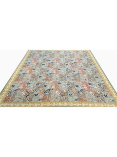 Alfombra Aubusson de estilo japonés, tejida a mano, de 9x12, de lana