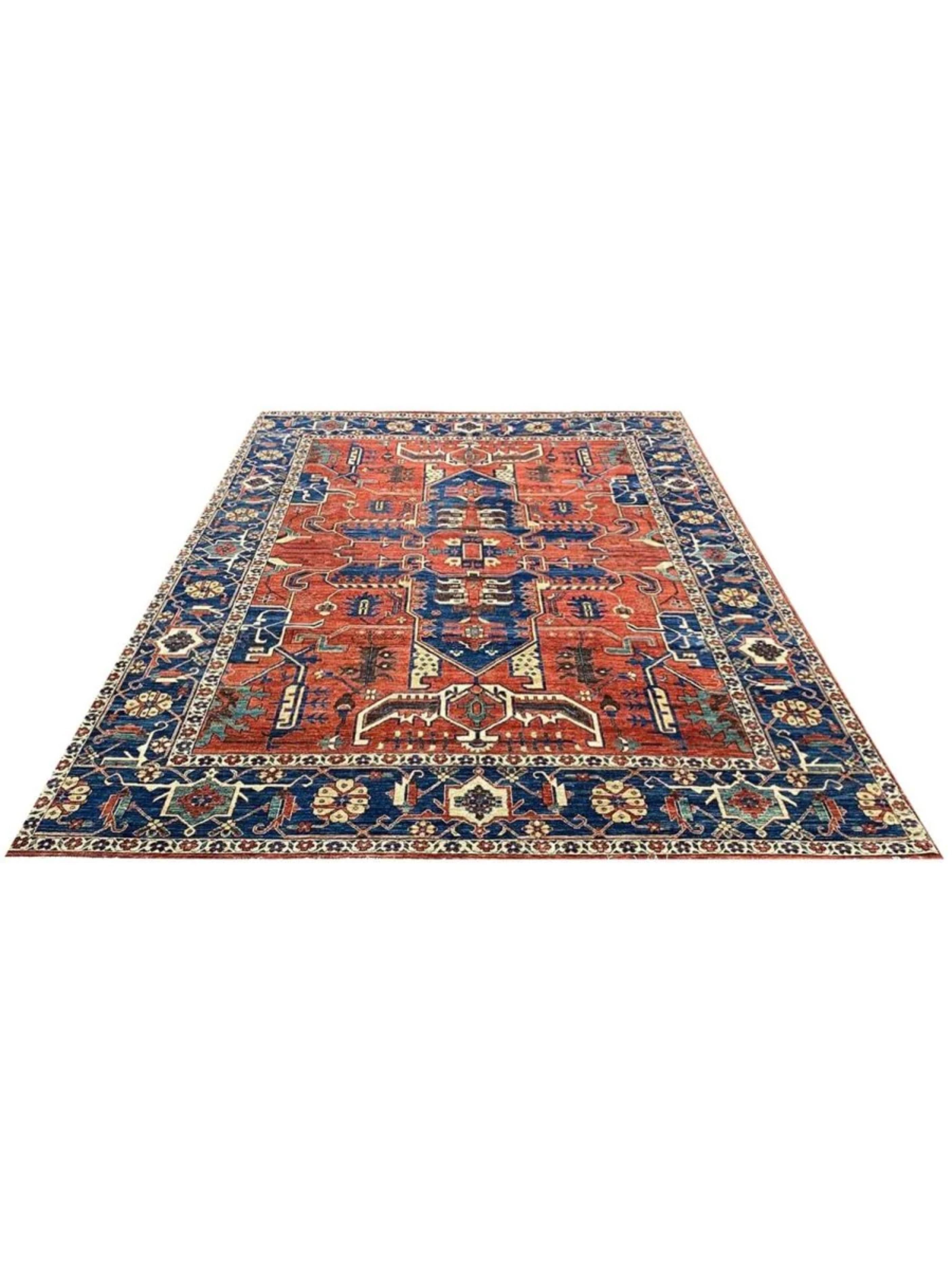 Ajoutez de la chaleur et de la sophistication à votre intérieur avec le tapis de style Serapi 9x12, une pièce intemporelle qui apporte sans effort un style et un charme traditionnels à n'importe quel espace. Noué à la main dans une laine de qualité