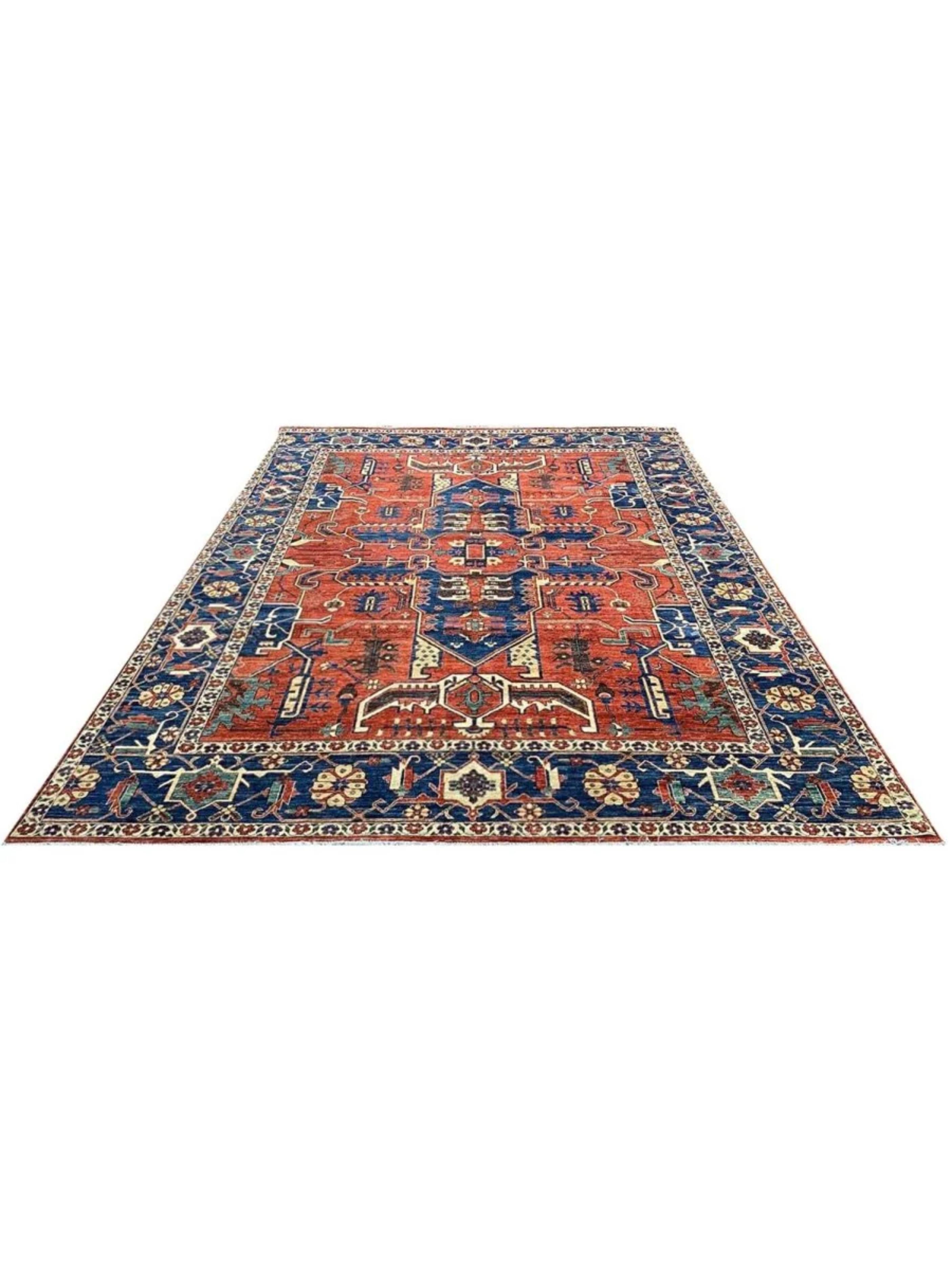 Heriz Serapi 9x12 Tapis de style Serapi noué à la main en vente