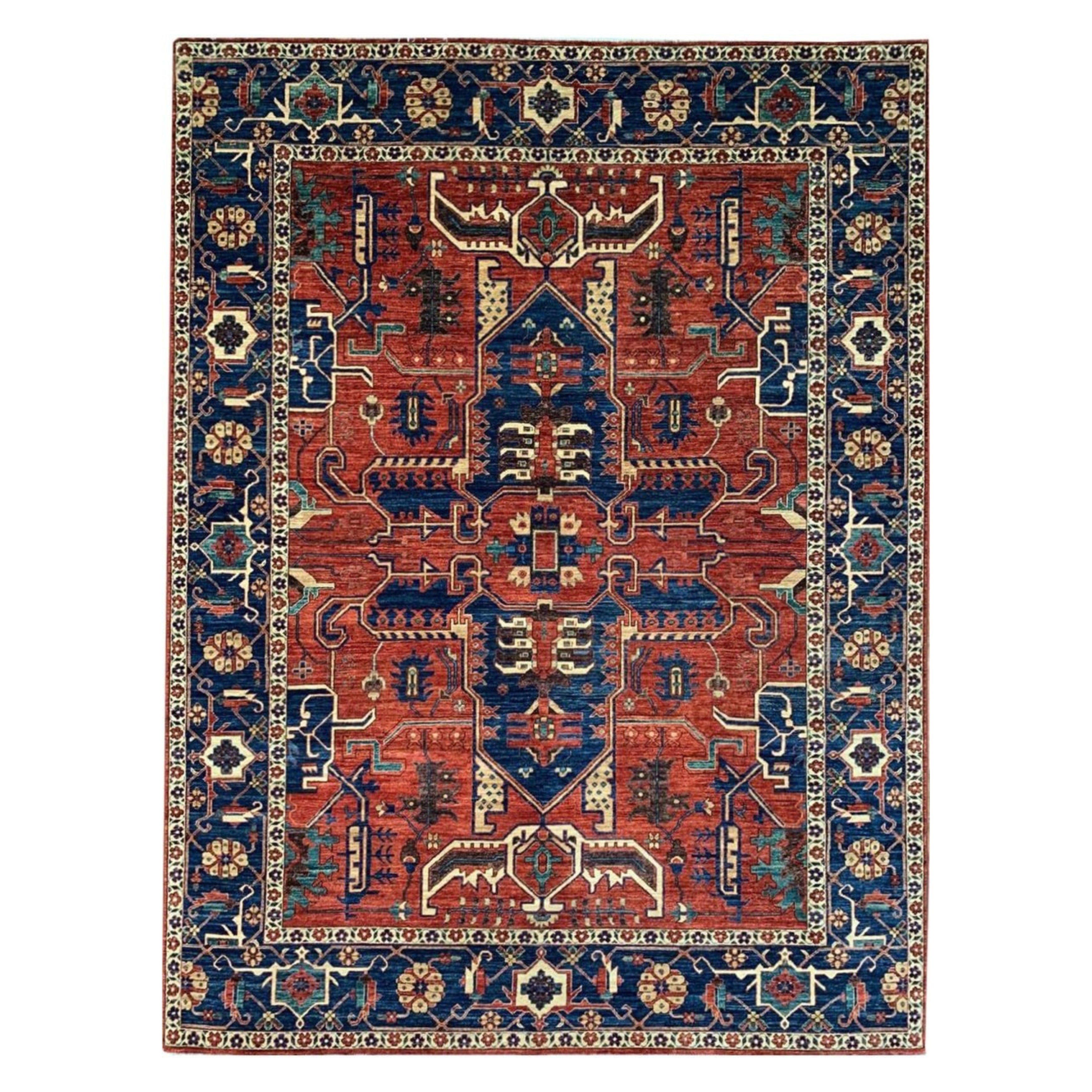 9x12 Tapis de style Serapi noué à la main en vente