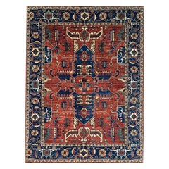 9x12 Hand-Knotted Serapi Style Area Rug