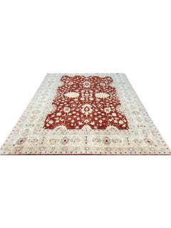 9x12 Hand Knotted Traditional Agra Wool Area Rug – Floral Design