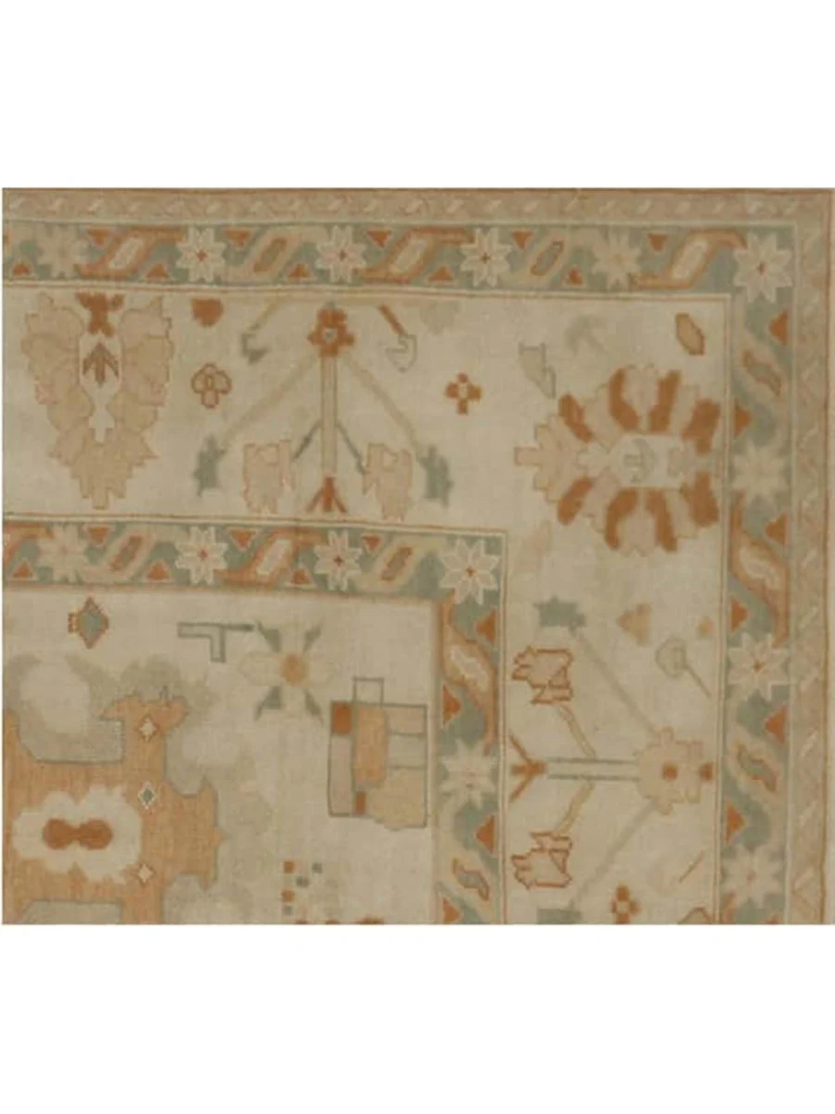 9x12 Alfombra Turca Oushak Anudada a Mano Turco en venta