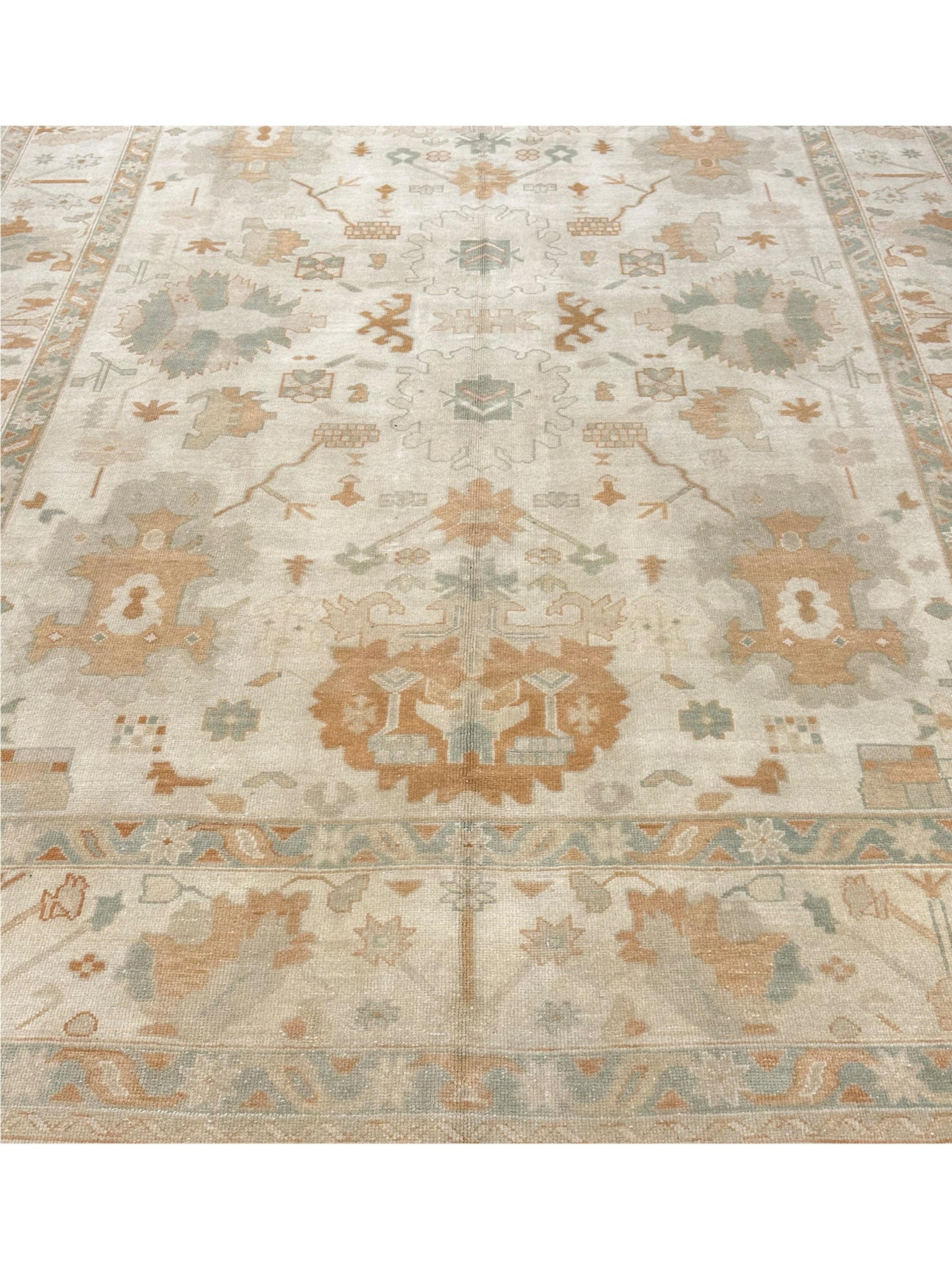 9x12 Handgeknüpfter türkischer Oushak-Teppich im Zustand „Neu“ im Angebot in Dallas, TX