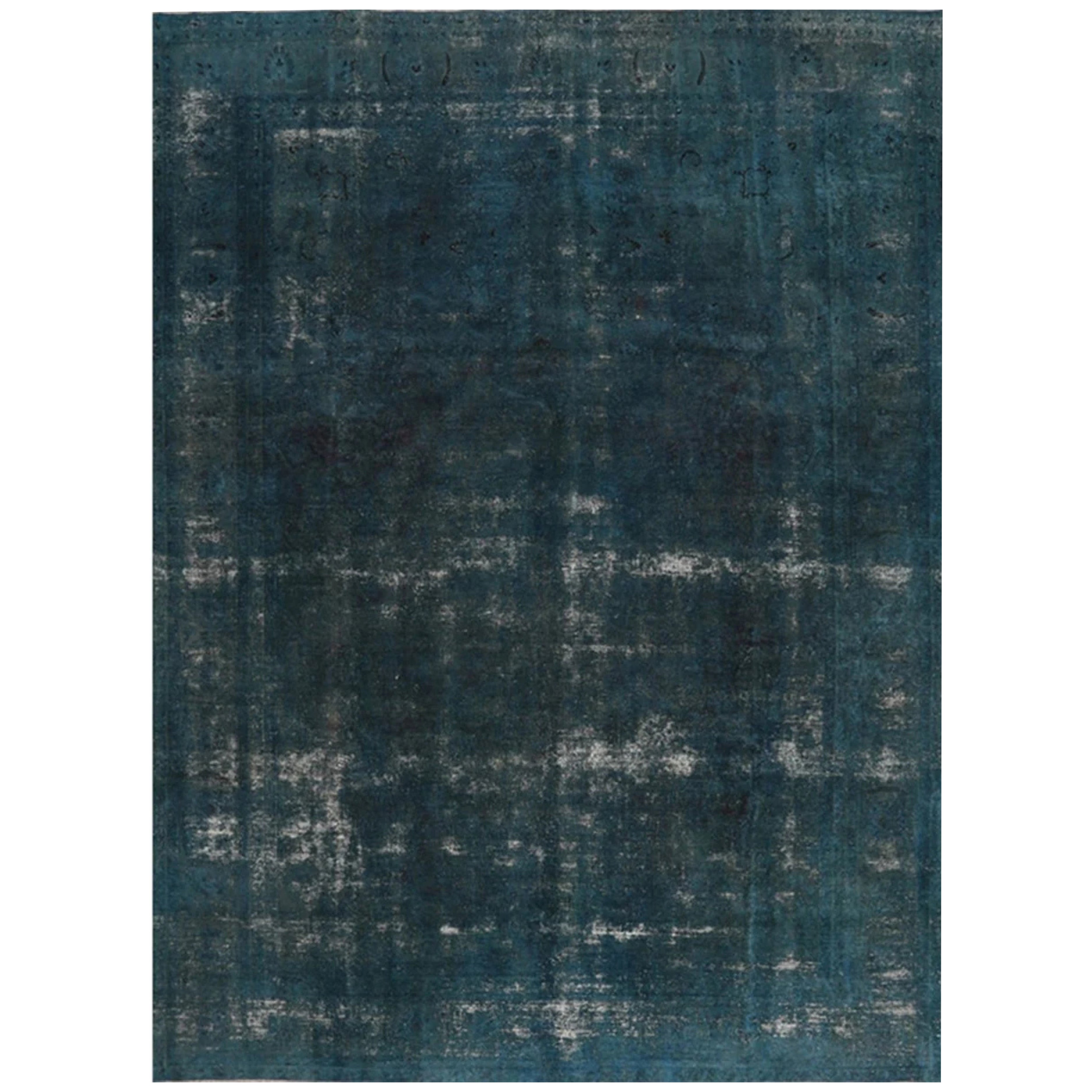 9x12 Handgeknüpfter Vintage Distressed Overdyed Vorleger