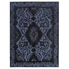 9x12 Hand-Knotted Vintage Distressed Overdyed Area Rug