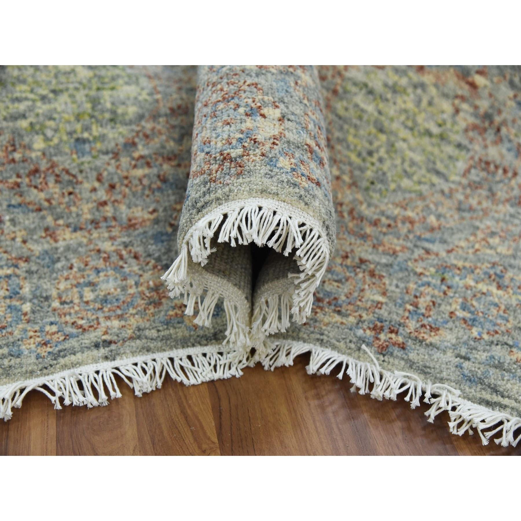 9'x12' HandgeknüpftTon verdeckt und subtilNatürliche FarbstoffeOriental Teppich (21. Jahrhundert und zeitgenössisch) im Angebot