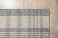 9x12 Handcrafted Vibrant Gray Geometric Kilim Modern Flatweave Wool Carpet Rug