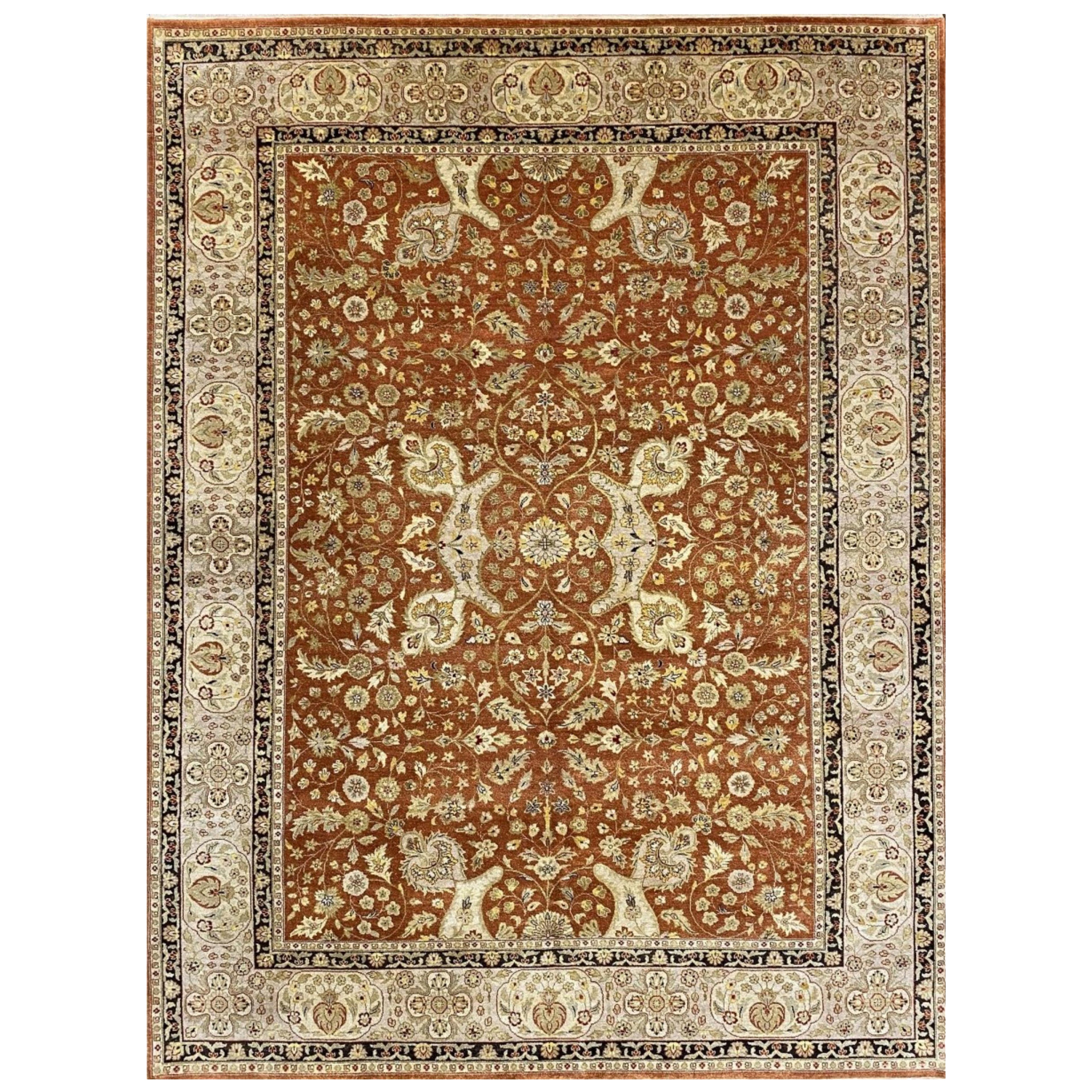 9x12 Handwoven Indo Agra Area Rug