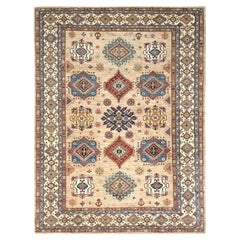 9'x12' Honey Brown, Pure Wool, Hand Knotted Afghan Super Kazak Oriental Rug