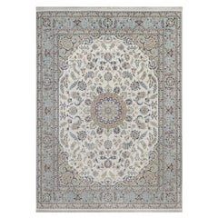 9
x12
 Ivory 250 KPSI Wool 
Silk Nain Hand Knotted Soft Pile Oriental Rug