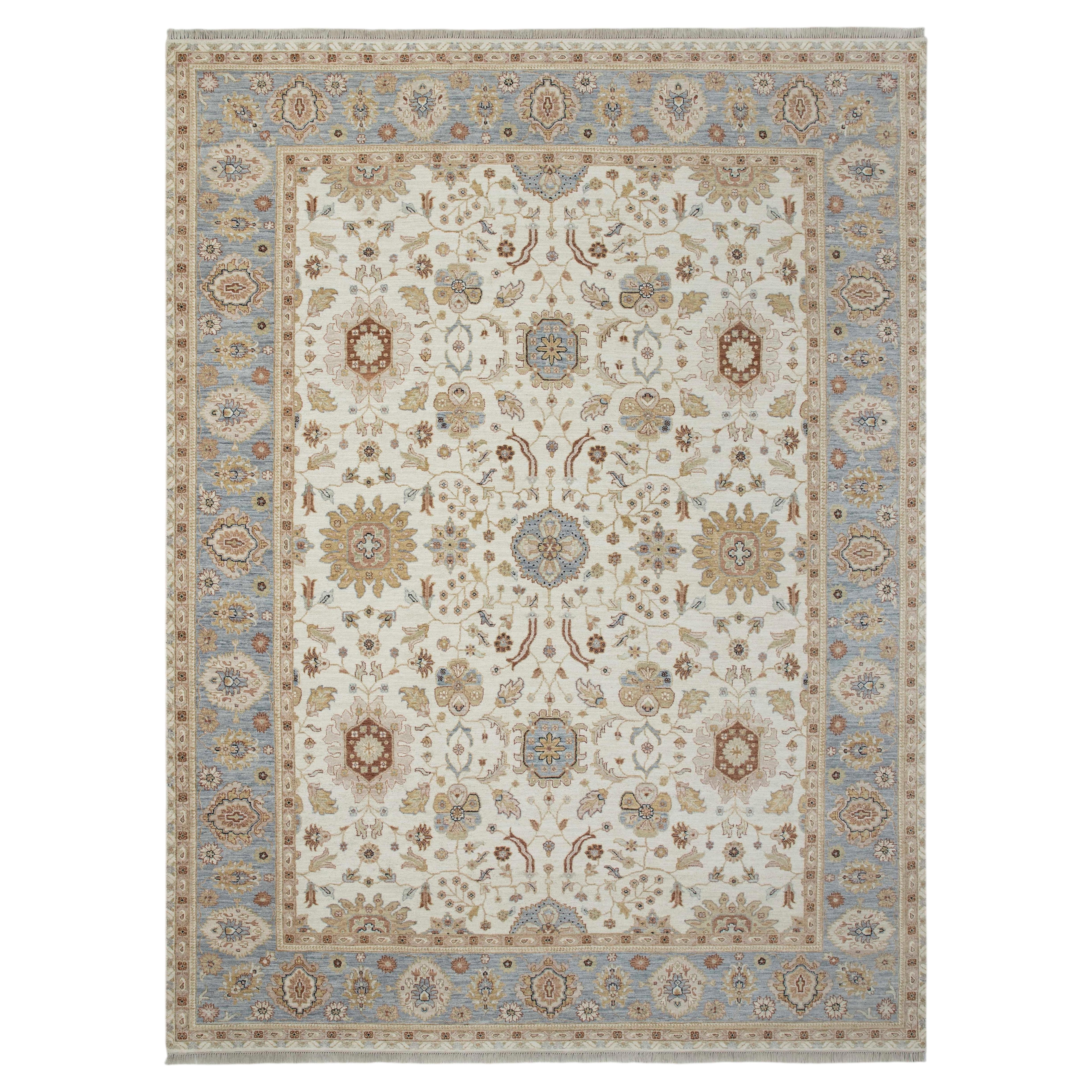 9x12 Ivory Gold Traditional Persian Hand Knotted Oriental Rug ( G-13518)