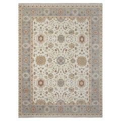 9x12 Ivory Gold Traditional Persian Hand Knotted Oriental Rug ( G-13518)