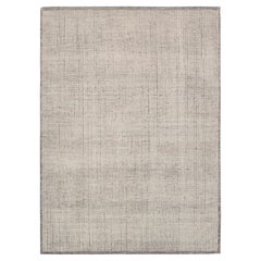 9x12 Ivory Gray Moroccan Berber Boho Hand Knotted Wool Rug ( JC - 7348 )