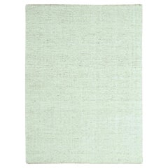 9'x12' Ivory Hand Knotted Undyed Natural Textured Wool Modern Oriental Rug