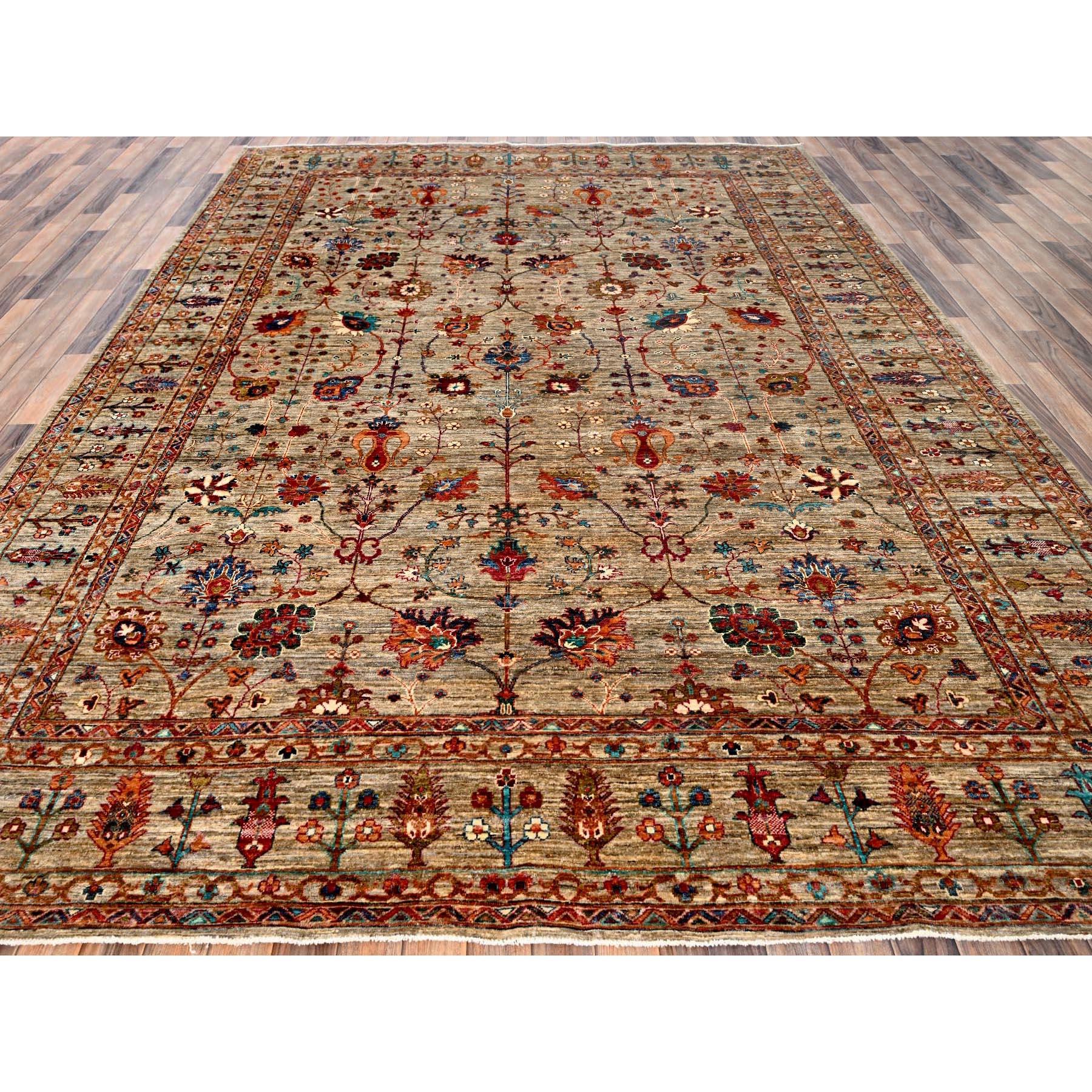 Khaki Brown, Sultani afgano con disegno all over, annodato a mano, trama più fitta, tinture vegetali, lana morbida, Tappeto orientale
Materiali primari: Lana
Lattice: No Pile 
altezza: 0,25 pollici
Stile: Tradizionale
Colore primario: Marrone
Colori