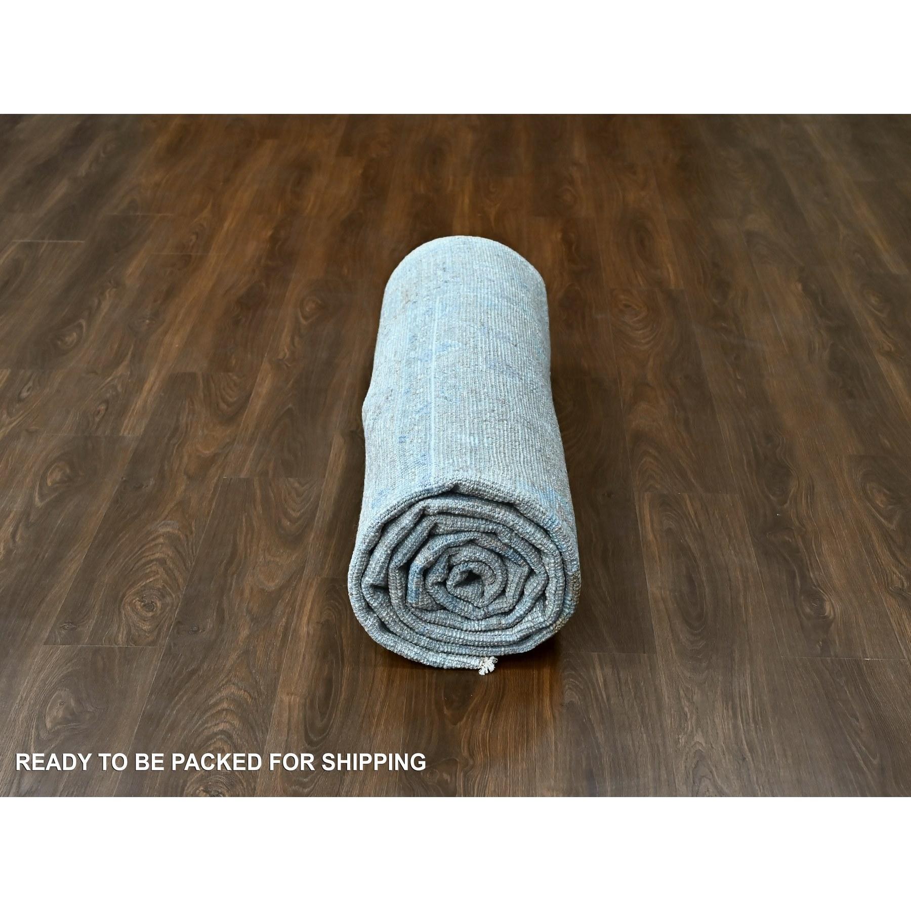 9'x12' Khaki Brown Supple Collection Oushak Design/One Tapis en pure laine noué à la main en vente 2