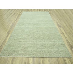 9'x12' Laurel Green Hand Knotted Undyed Natural Textured Wool Oriental Rug