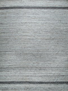9x12 Lila Violet Light Gray Kilim Solid Open Field Flatweave Wool Carpet Rug