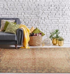 9x12 Lydia Jasmine Coral Traditional Floral Hand Knotted Wool Carpet Rug