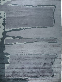 9x12 Maya Classic Purple Abstract Geometric Modern Hand Knotted Wool Carpet Rug