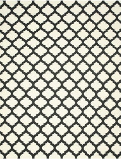9x12 Maya Moroccan Kilim Black-White Geometric Modern Flatweave Wool Carpet Rug