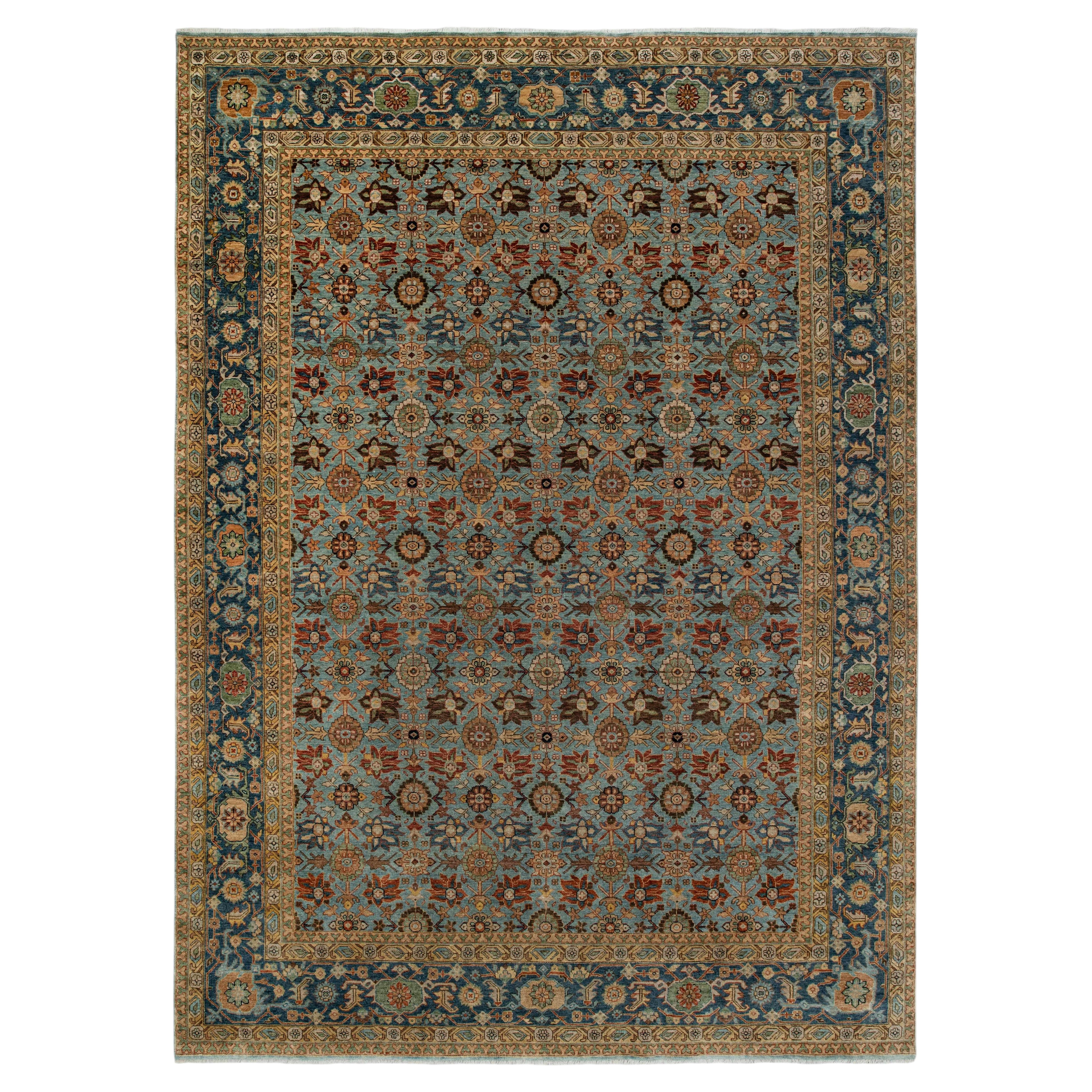 9x12 Mina Khani Style Hand-Knotted Wool Rug ( G-13941 )
