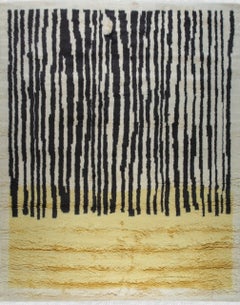 9x12 Mira Iris Yellow Tribal Geometric Modern Hand Knotted Wool Carpet Rug