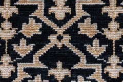 9x12 Navy Blue Beige Turkish Persian Hand Knotted Wool Rug ( G-9141 )