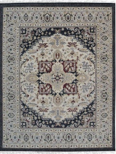 9x12 New Traditional Beige Persian Heriz Design Contemporary Wool Carpet Rug