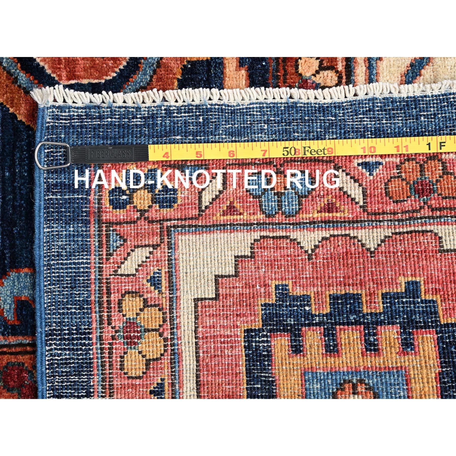 9'x12' Orange Serapi Heriz Bakshaish Design Handgeknüpft Wolle Orientteppich im Angebot 7