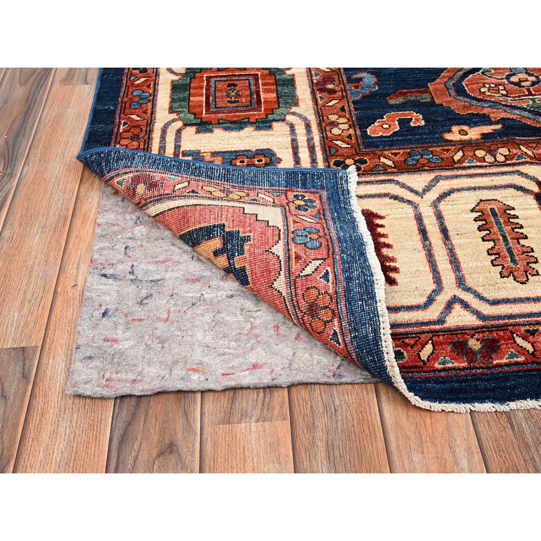 9'x12' Orange Serapi Heriz Bakshaish Design Handgeknüpft Wolle Orientteppich (21. Jahrhundert und zeitgenössisch) im Angebot