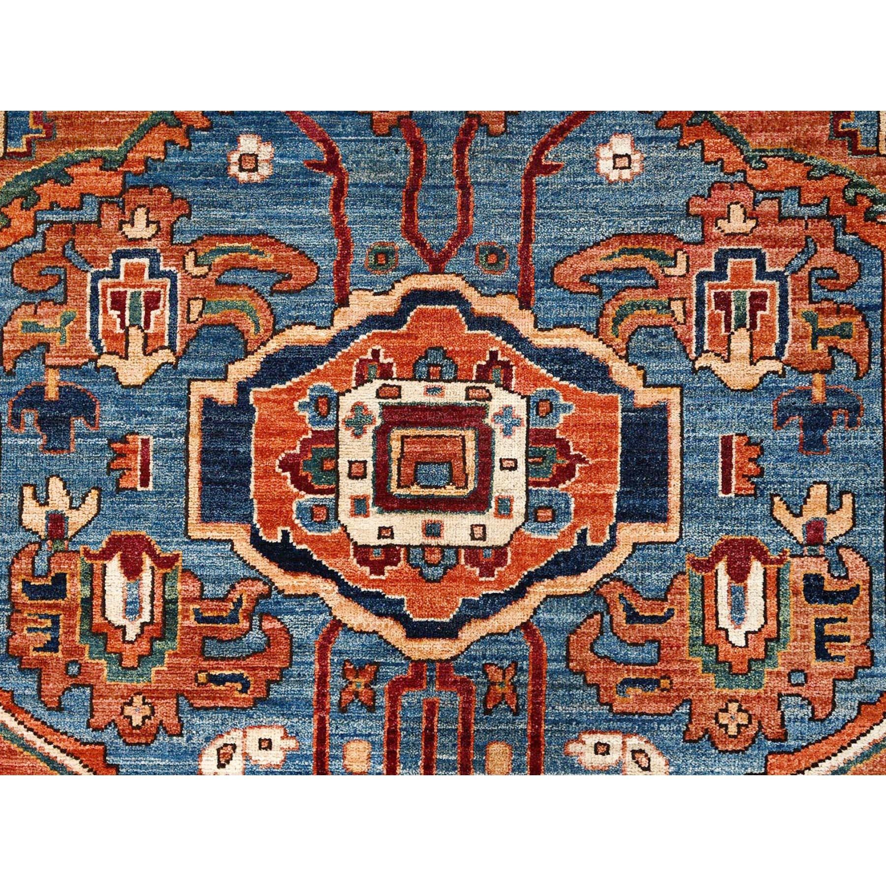 9'x12' Orange Serapi Heriz Bakshaish Design Handgeknüpft Wolle Orientteppich im Angebot 4