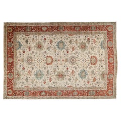 9'x12' Oushak Reds Floral Design Teppich