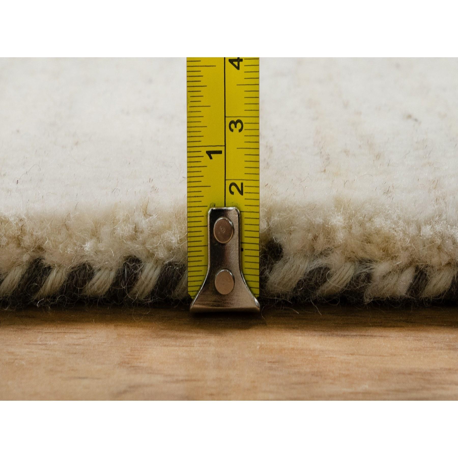 Alfombra Lori Buft Gabbeh 100% Lana Anudada a Mano, 9'x12' Blanco Pergamino, Moderna en venta 3