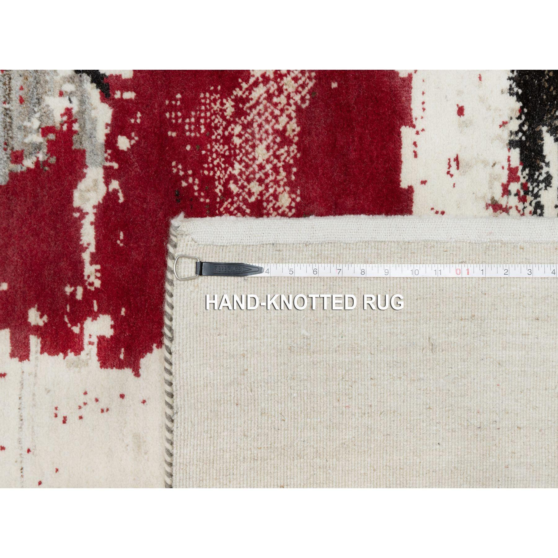 Alfombra Lori Buft Gabbeh 100% Lana Anudada a Mano, 9'x12' Blanco Pergamino, Moderna en venta 4