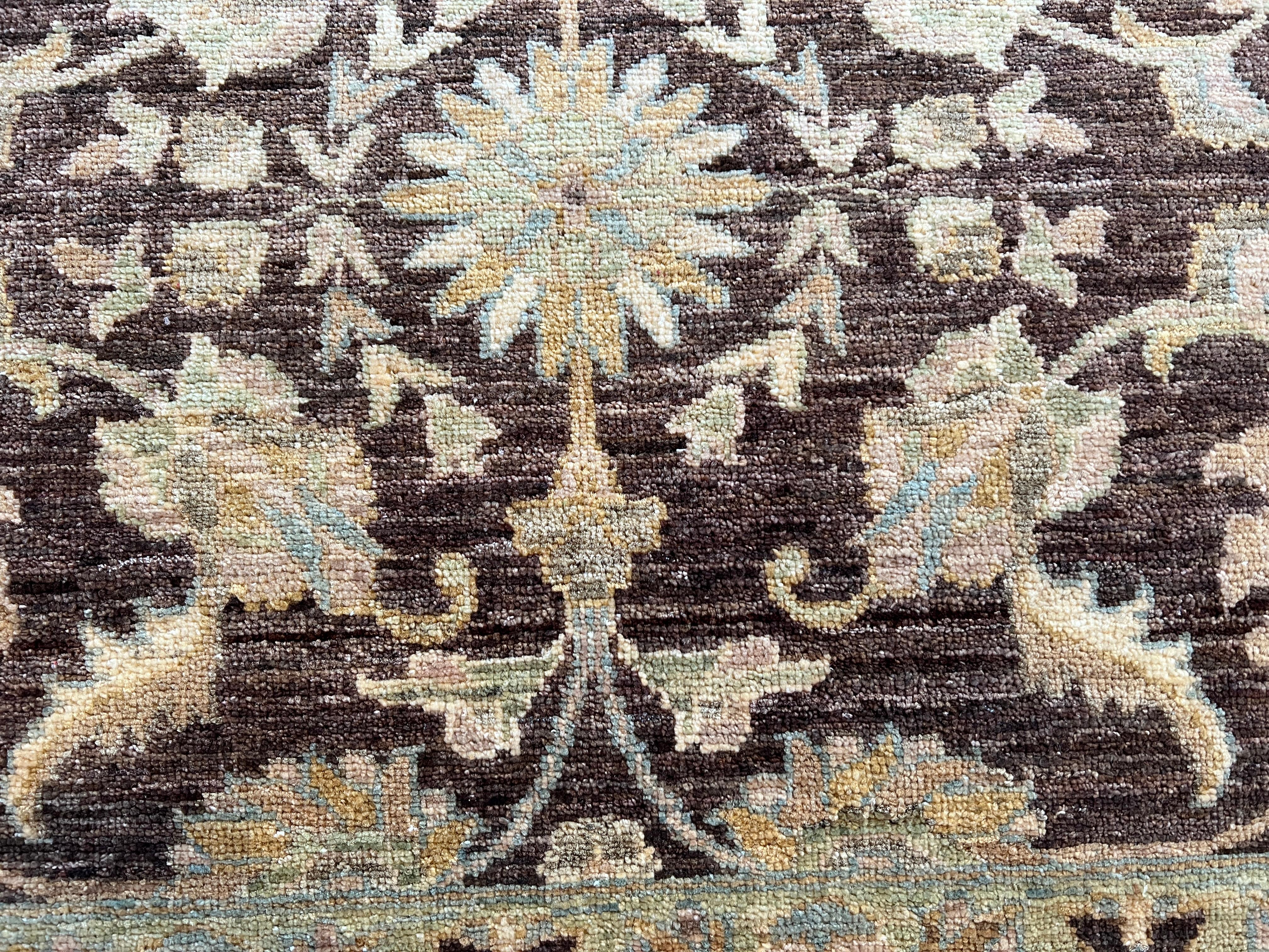Tappeto floreale marrone Eleg dal design persiano 9'x12' in vendita 5
