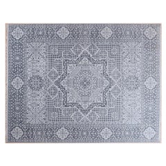 9'x12' Persian Design Grey Floral Rug