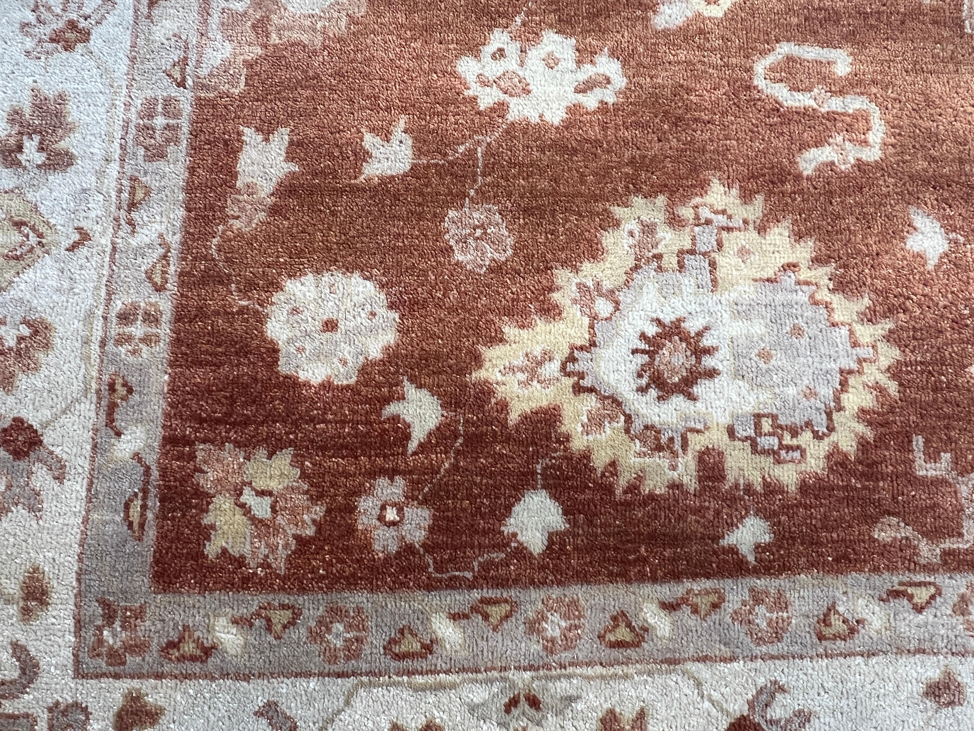 Tappeto floreale 9'x12' Persian Design Tan in vendita 3