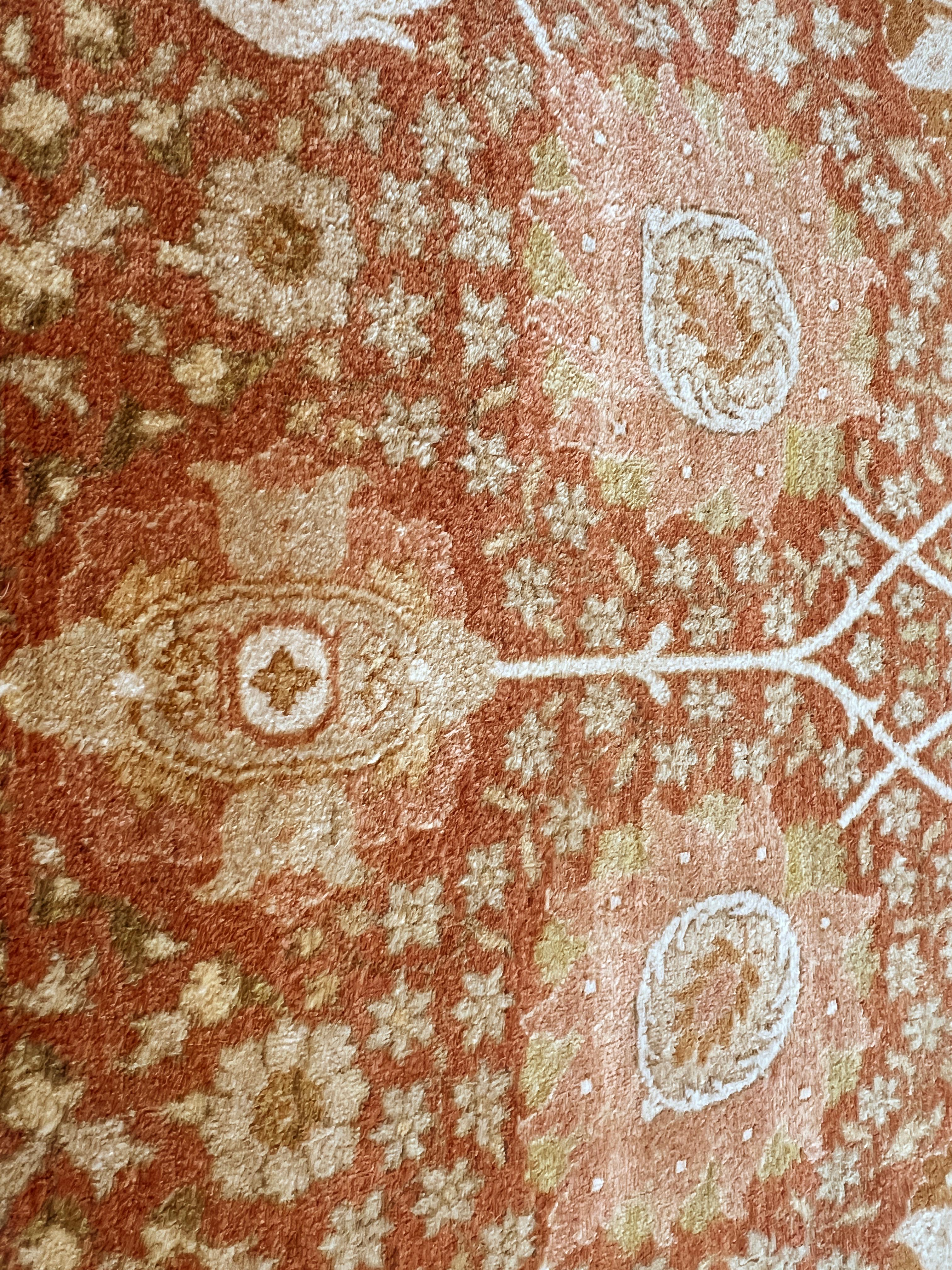 Tappeto floreale 9'x12' Persian Design Tan in vendita 3