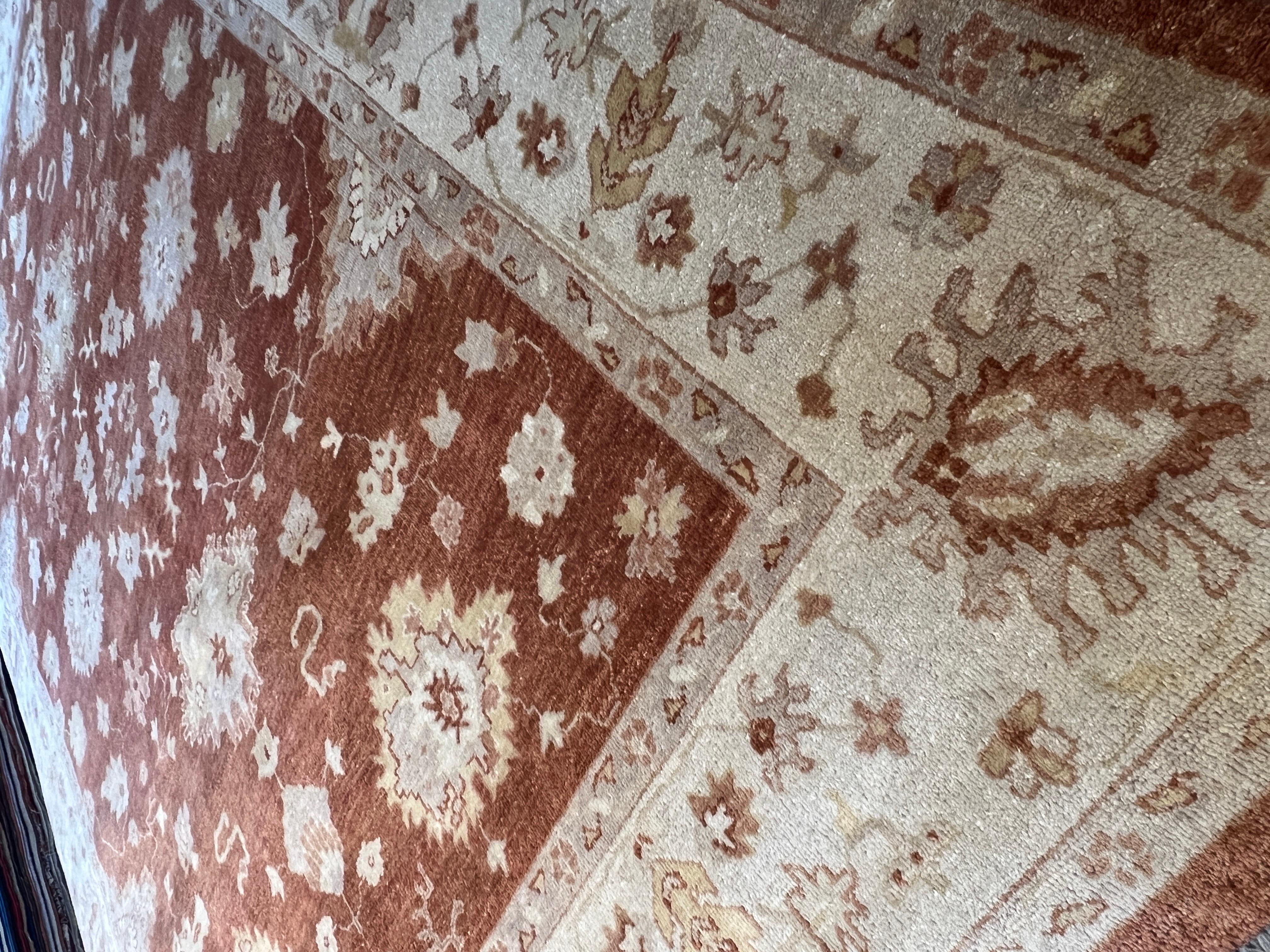 Tappeto floreale 9'x12' Persian Design Tan In condizioni Nuovo in vendita a Los Angeles, CA