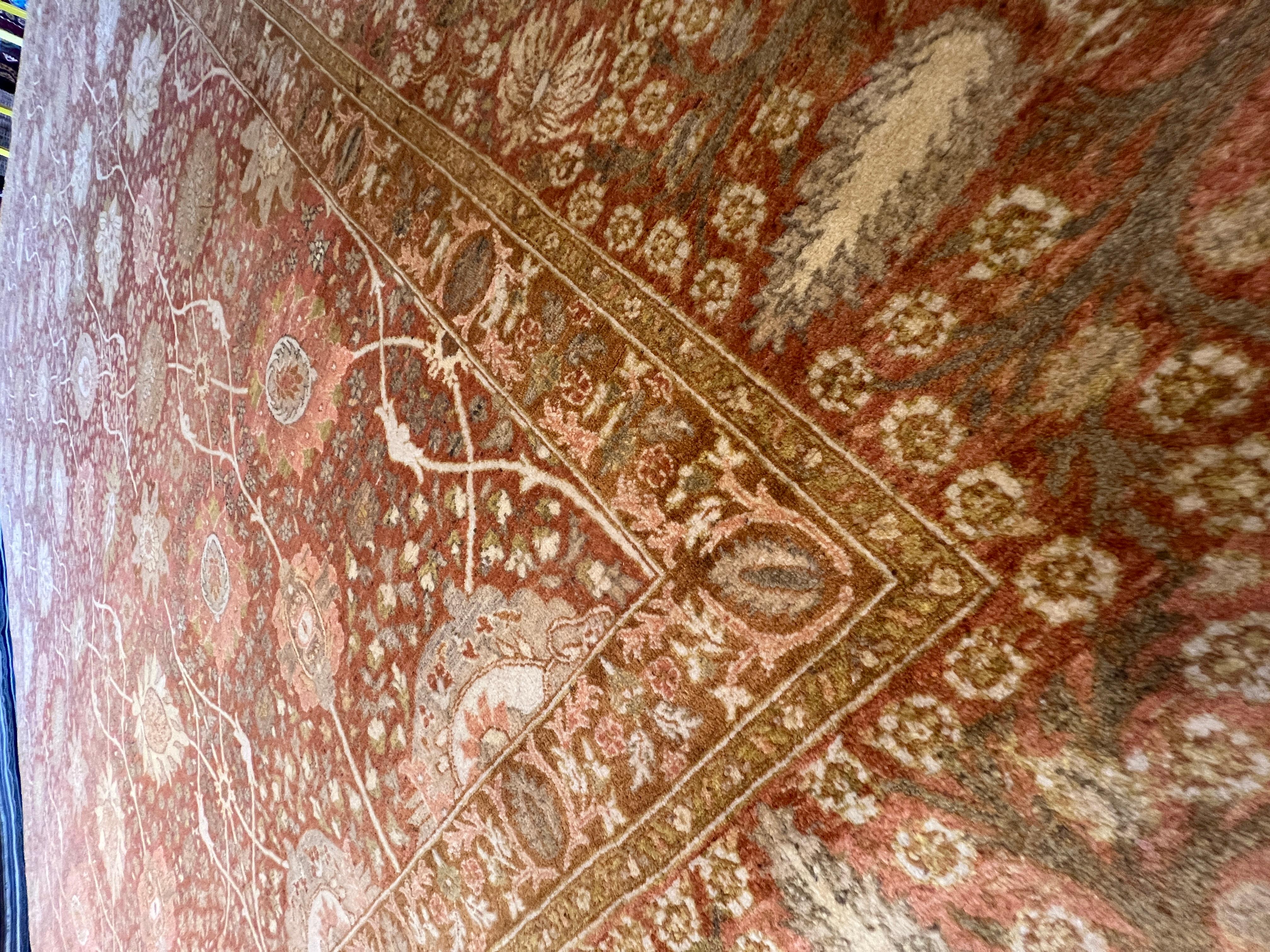 Tappeto floreale 9'x12' Persian Design Tan In condizioni Nuovo in vendita a Los Angeles, CA