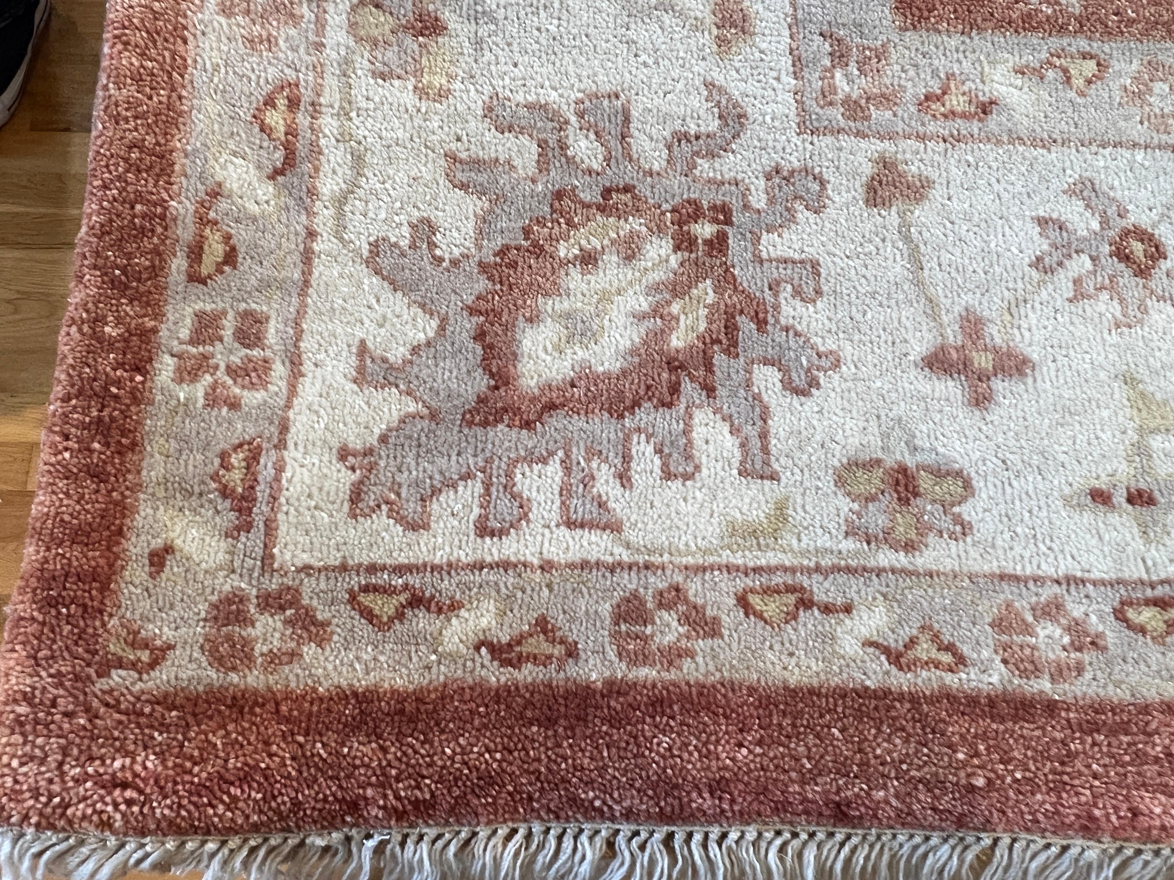Tappeto floreale 9'x12' Persian Design Tan in vendita 1