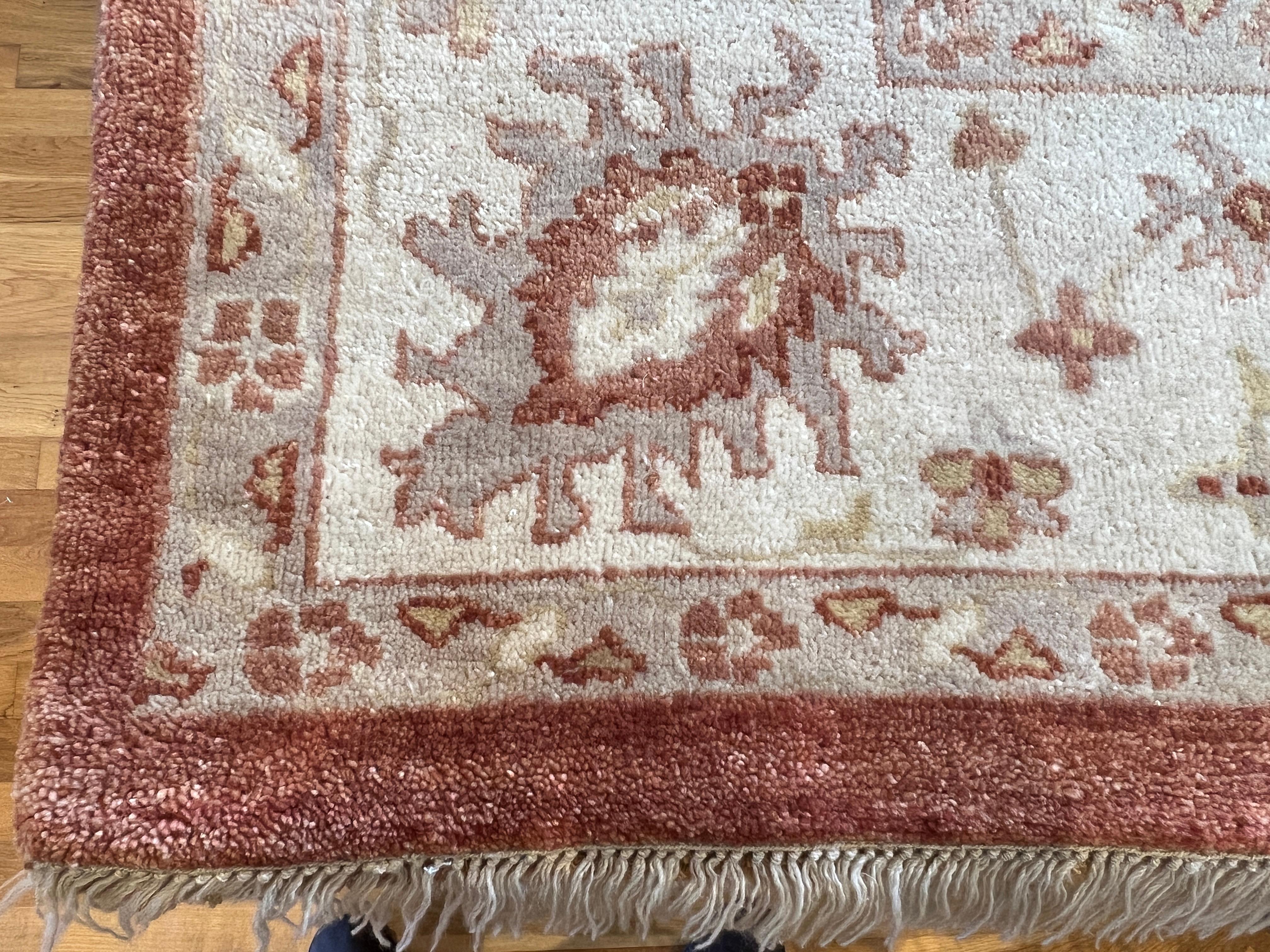 Tappeto floreale 9'x12' Persian Design Tan in vendita 2