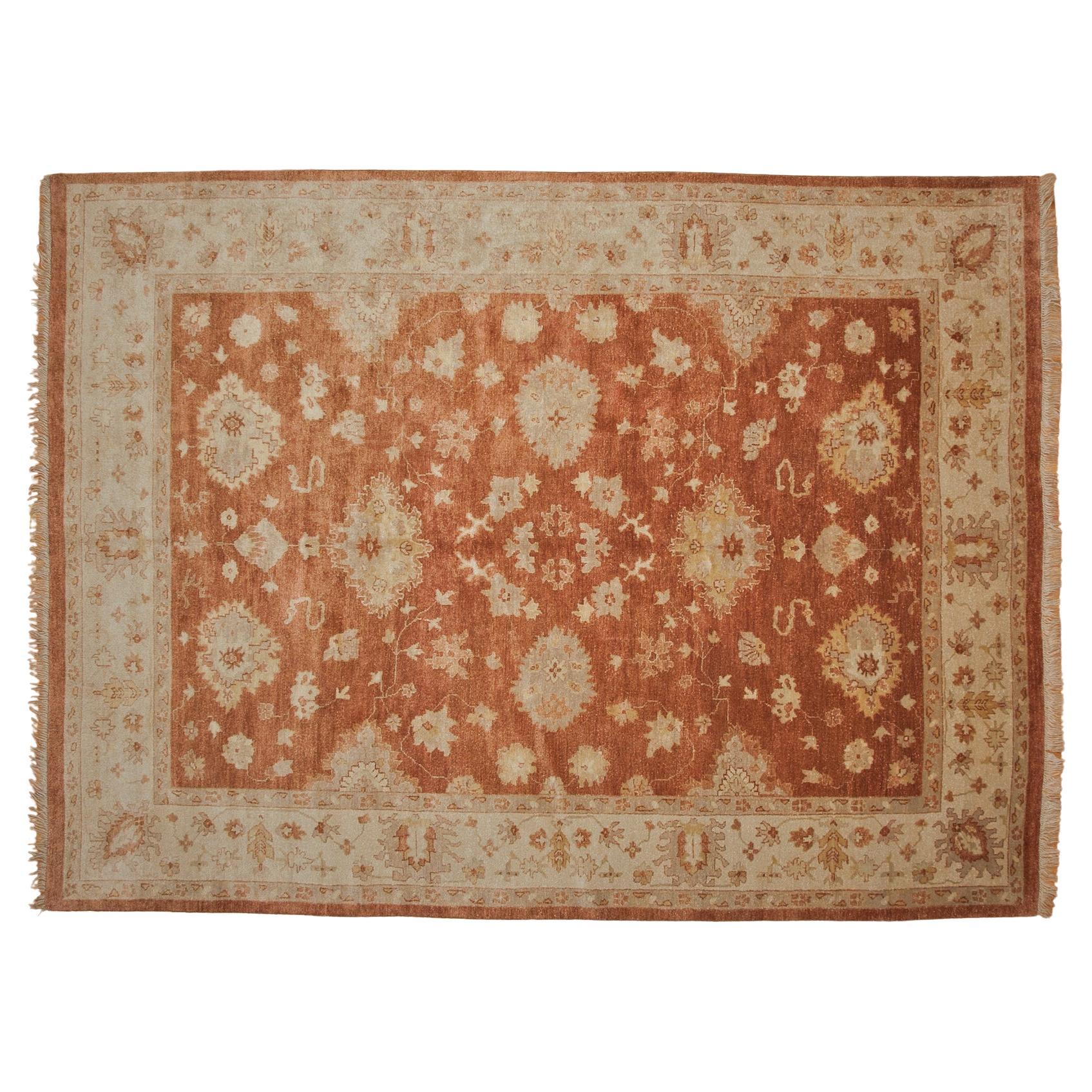 9'x12' Persian Design Tan Floral Rug